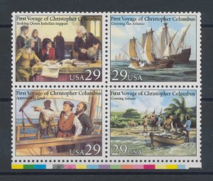 1992 United States - 1492-1992 Travels of columbus - Joint Issue - 4 values - MN