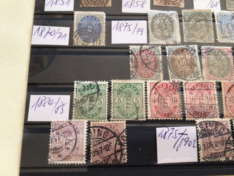 Denmark 1851 to 1902 used stamps A12807