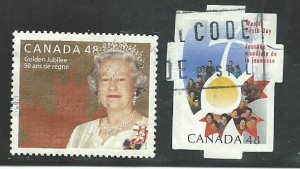 Canada #1932,1957   -2  used VF 2002 PD