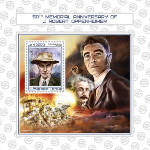 SIERRA LEONE 2017 SHEET 50TH ROBERT OPPENHEIMER EINSTEIN NOBEL PRIZE srl17508b