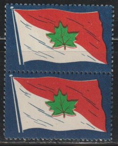 Canada Label For New Flag Pair Mint, Never Hinged/Light Hinge