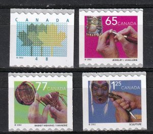 Canada 2002 - Definitives Coils   MNH # 1927-1930