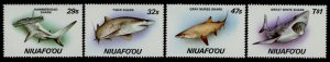 Tonga - Niuafo'ou 85-8 MNH Sharks, Marine Life
