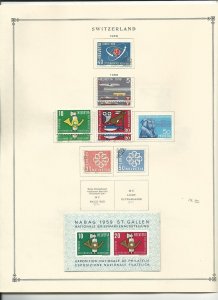 Switzerland Collection 1941 to 1968 on 12 Scott International Pages