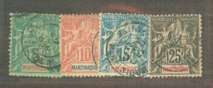 Martinique #36/39-40/43 Used