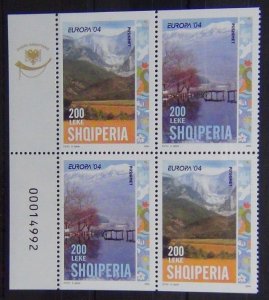 Albania 2004 Europa Holidays in block x 4 (2 sets) MNH