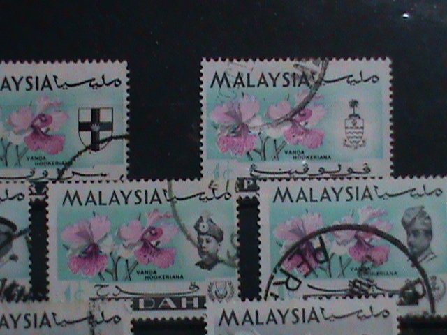 ​MALAYSIA STAMPS: 1965 SC#169 &170 -VERY OLD TWO USED SETS STAMP. VERY RARE
