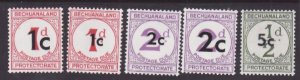 Bechuanaland-Sc#J7-9- id9-unused og NH postage due set + J7a, J8d-1961-