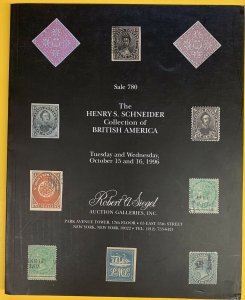 H.S. Schneider Collection of British America, R. A. Siegel, Sale 780, Oct. 1996