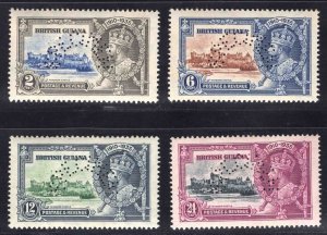 MOMEN: BRITISH GUIANA SG #301s-304s SPECIMEN 1935 MINT OG H £130 LOT #66528