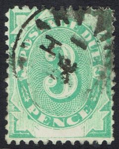 AUSTRALIA 1902 POSTAGE DUE 3D BLANK BASE WMK INVERTED USED