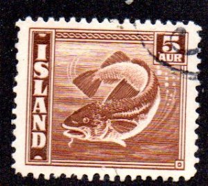 ICELAND 219c USED BIN $1.00 FISH