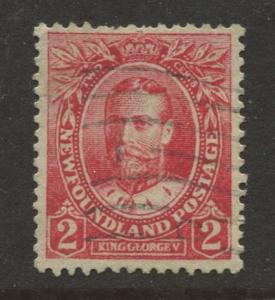 Newfoundland - Scott 105 -Royal Family Issue - 1911 - Used - Single 2c Stamp
