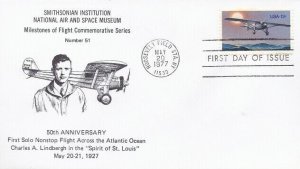 1710 13c CHARLES LINDBERGH - Smithsonian Institute cachet