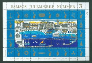 Denmark. 1981. Christmas Sheet Local Samso  # 3  Lions Club. Fishing Boats. CV=$