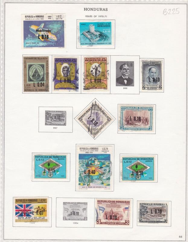 honduras issues of 1970/71 stamps sheet ref 17800