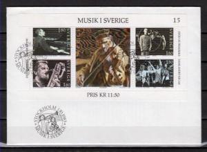 Sweden, Scott cat. 1473. Swedish Music s/sheet on a First day cover. ^