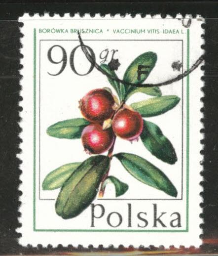 Poland Scott 2200 Used 1977  favor canceled fruit stamp