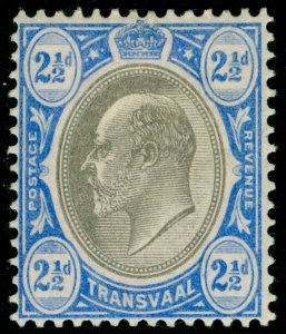 SOUTH AFRICA - Transvaal SG247, 2½d black & blue, M MINT. Cat £14. WMK CA