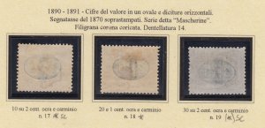 Italy Regno - Extended Collection Umberto I - cv 4400$ Segnatasse (Tax)