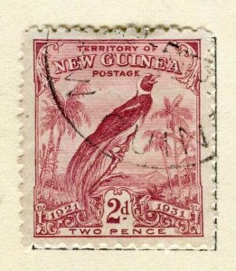 NEW GUINEA; 1931 early Bird of Paradise issue fine used 2d. value