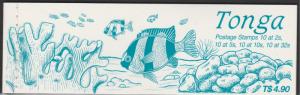 Booklet - Tonga 1990 Marine Life 4$90 booklet (SG SB3a) f...