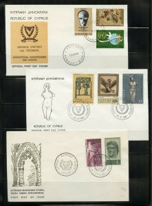 GREEK CYPRUS  LOT OF 20  OFFICIAL CACHETED FIRST DAY COVERS 