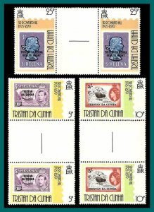 Tristan da Cunha 1979 Sir Rowland Hill, Gutter Pairs, MNH 264-266,SG264-SG266