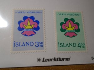Iceland  #  360-61  MNH   Scouting