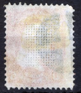 USA-STAMP 1867, George Washington 3c rose, grill 11x14mm