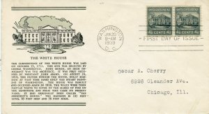 U.S. Scott 844 FDC Post Marked in Washington, DC