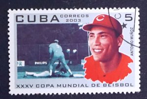 CUBA Sc# 4348 WORLD CUP OF BASEBALL sport 5c ANTONIO MUNOZ   2003 used / cto