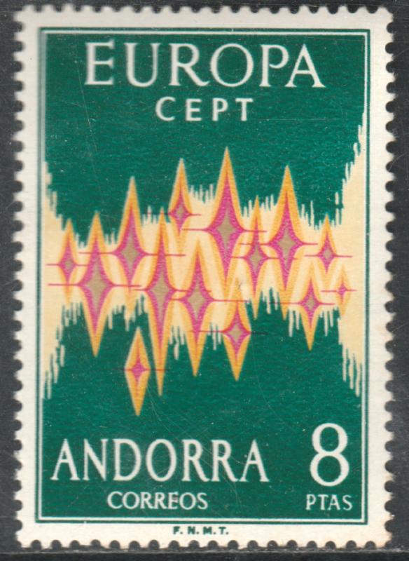 ANDORRA (SPANISH) 62, EUROPA, 1972. MINT, NH. VF. (147)