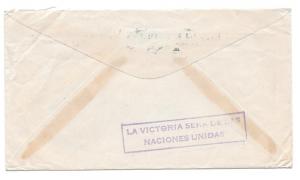 WWII Cuba Censored Official Mail to US Slogan Cancel 1943