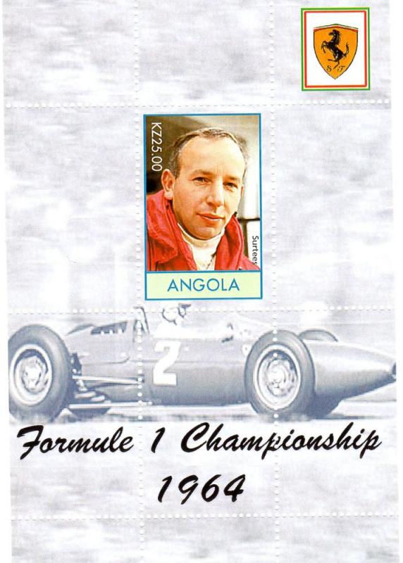 Angola 2000 Formula 1 Championship John Surtees 1964 SS MNH