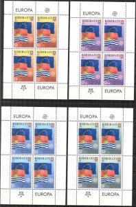 Kiribati 2006 50 Years of Europa CEPT Stamps 4 Sheets MNH