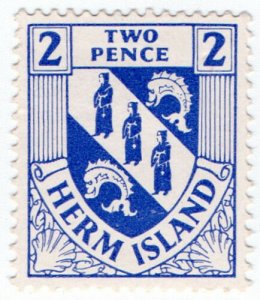 (I.B) Cinderella Collection : Herm Island 2d (Coat of Arms) 