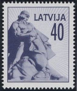 Latvia 1992 MNH Sc 322 40k Knight with child Monument