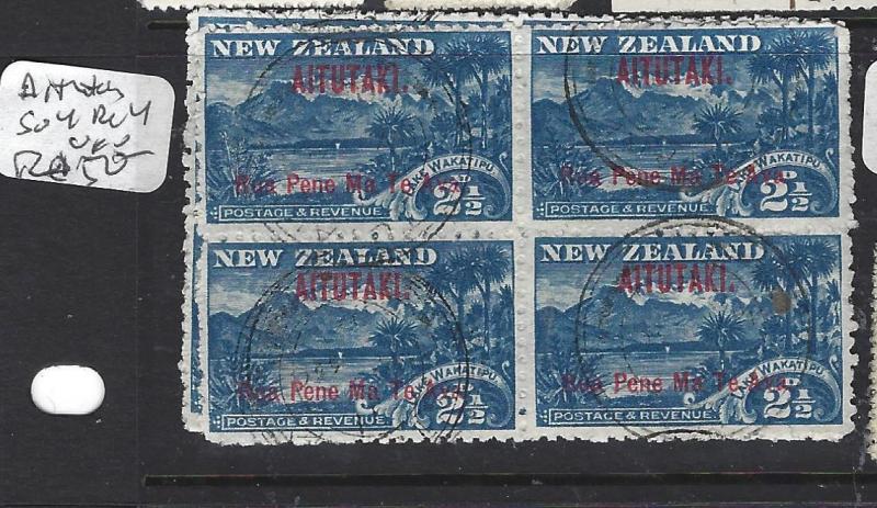 AITUTAKI  (PP0310B) ON NZ   2 1/2D  SG 4  BL OF 4    VFU