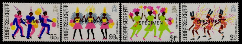 Montserrat 516-9 Specimen o/p MNH Christmas Carnival