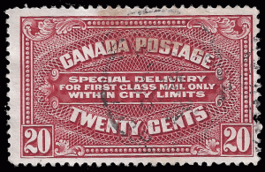 Canada 1922 Sc E2 uf, sm stain
