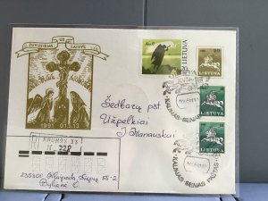 Lithuania 1991 stamps cover R29361