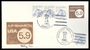 #1901 Bicycle 1870s Andrews FDC