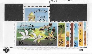 Qatar Sc #415-422 set of 8 hinged in selvedge only VF