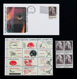 US #1774 Jet Propulsion Laboratory JPL Stamp Club Cover +12 Cinderellas 1982