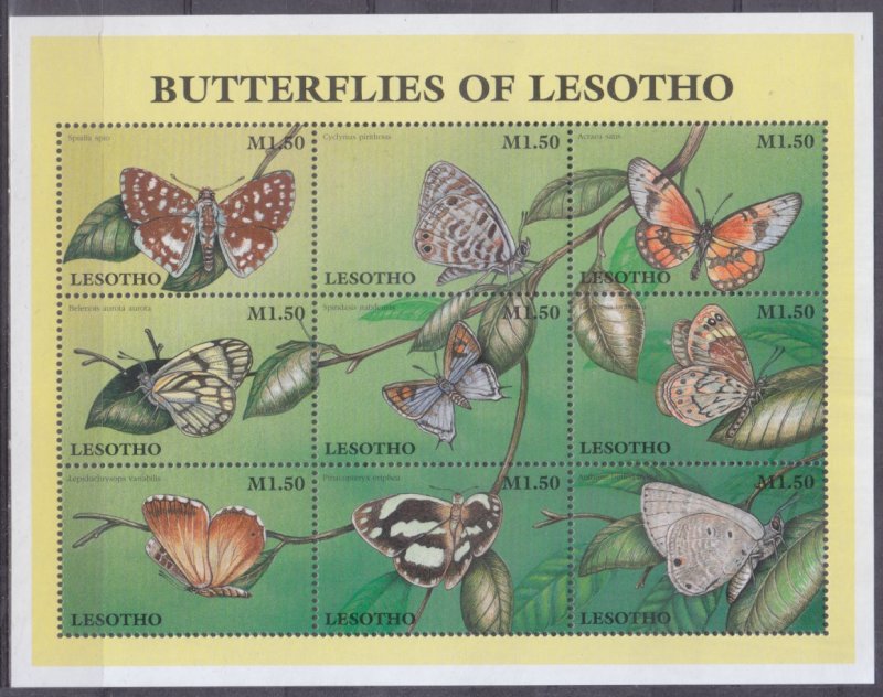 1997 Lesotho 1219-1227KL Butterflies 7,50 €