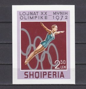 Albania, Scott cat. 1440. Woman Diving-Olympics s/sheet. ^