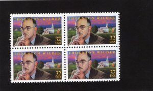 3134 Thornton Wilder, MNH blk/4
