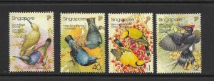 BIRDS - SINGAPORE #1014-17  MNH