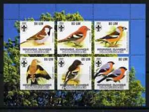 MAURITANIA - 2002 - Song Birds - Perf 6v Sheet - M N H - Private Issue